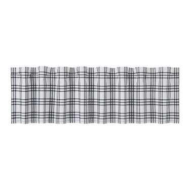 Sawyer Mill Black Plaid Valance Curtain 16x72 VHC Brands - The Fox Decor